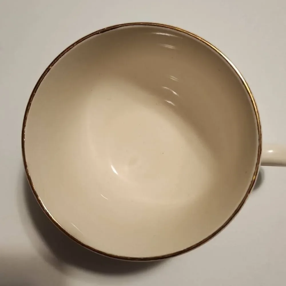 Homer Laughlin Golden Wheat Vintage 22k Set of 4 Tea Cups